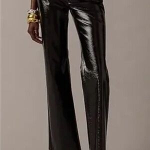 J. Crew Patent Black Straight Leg Pants